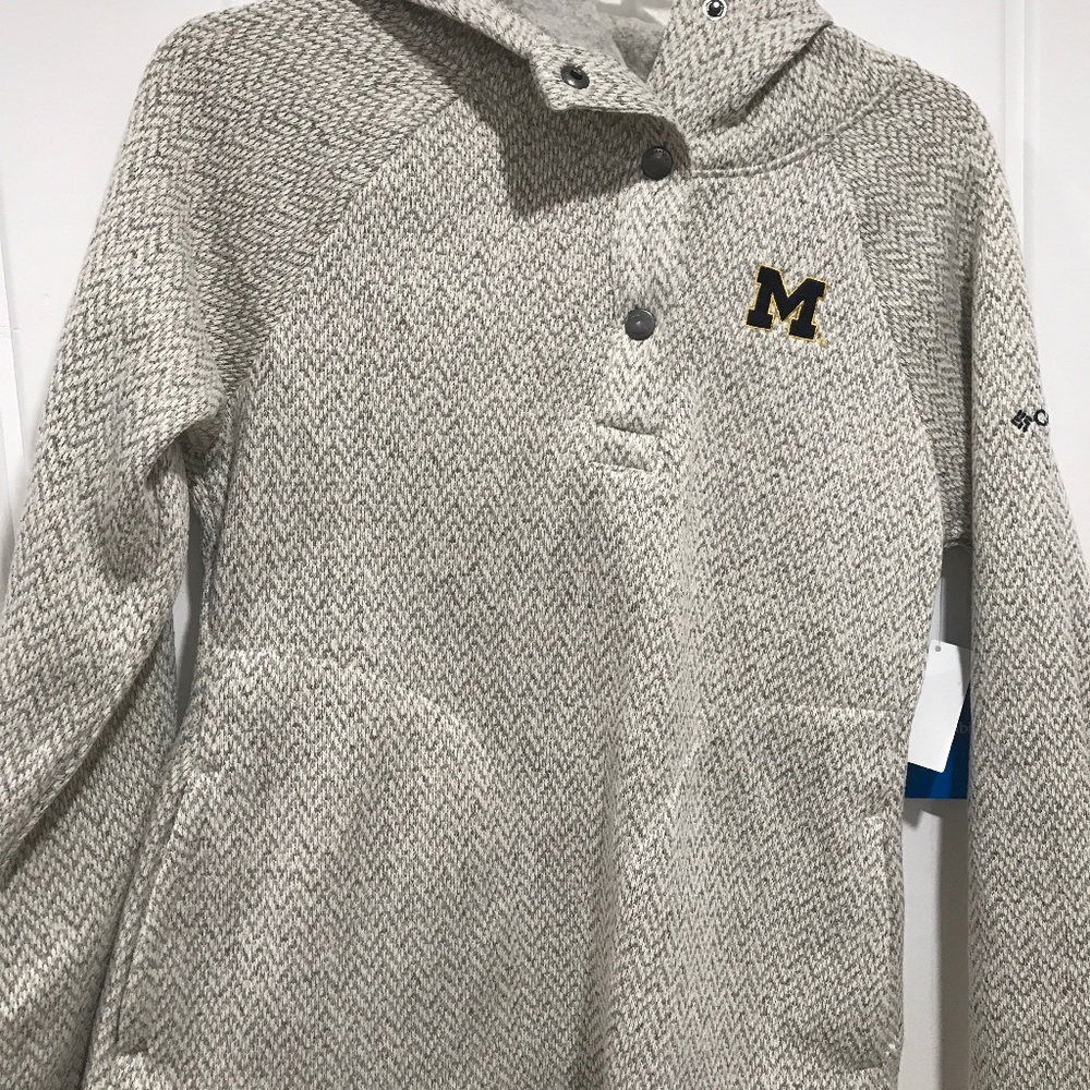 Columbia University of Michigan hooded pullover